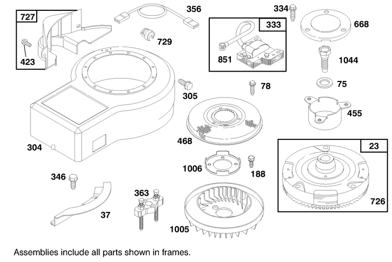 Engine Briggs and Stratton Model 282707 0119 01