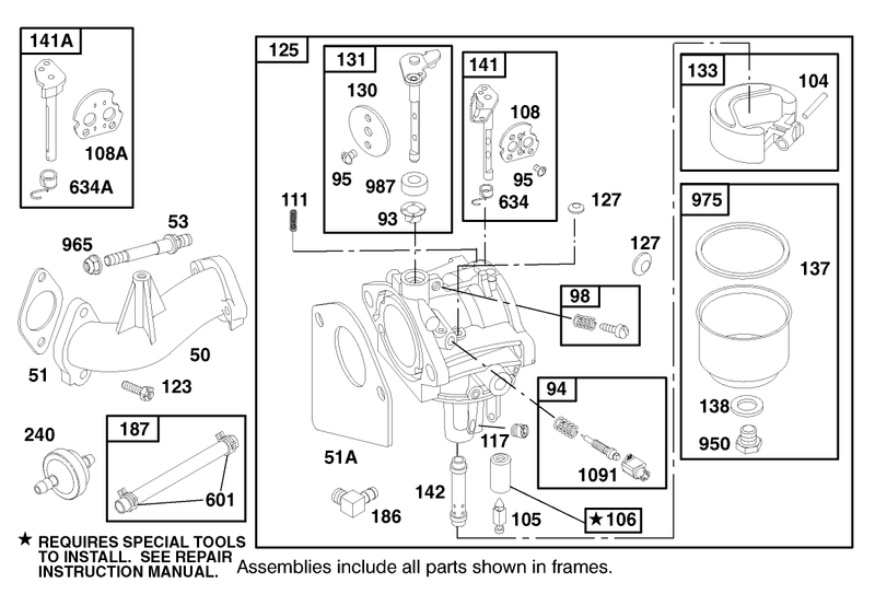 Engine Briggs and Stratton Model 283707 1156 E1