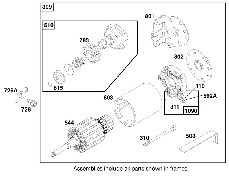 Engine Briggs and Stratton Model 283707 1156 E1