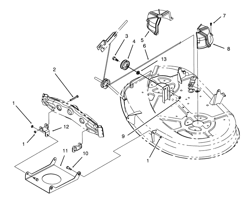 Cable and Cover Assembly 38in Cutting Unit