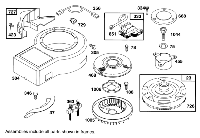 Engine Briggs and Stratton Model 283707 0156 01