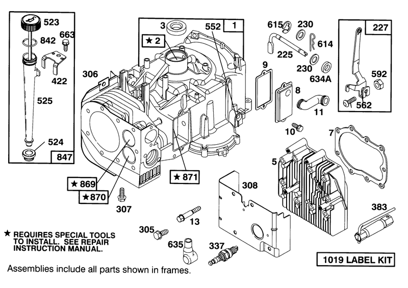 Engine Briggs and Stratton Model 283707 0156 01