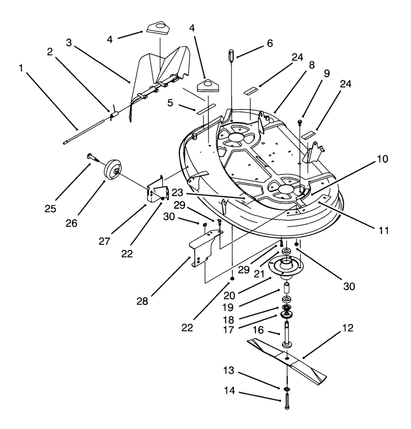 Housing and Spindle Assembly 38in Cutting Unit model No 71202 Only