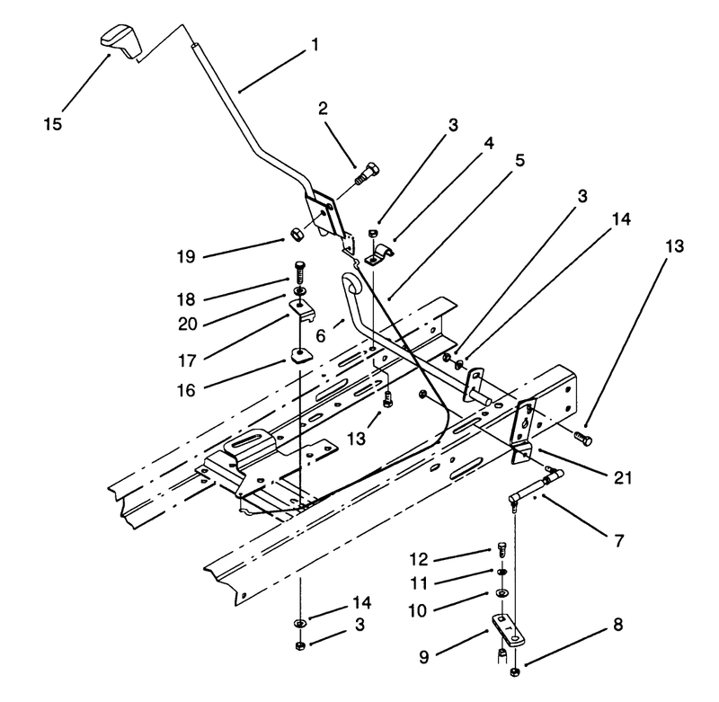 Shift Assembly serial No 3901497 and Up model No 71180 serial No 3900481 and Up model No 71202