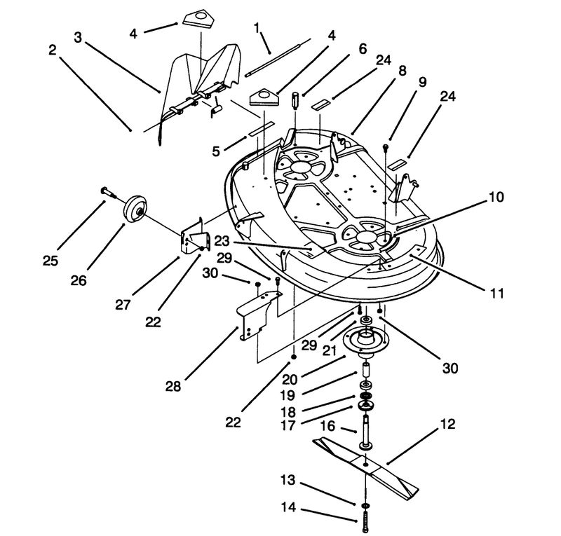 Housing and Spindle Assembly 38in Cutting Unit model No 71202 Only