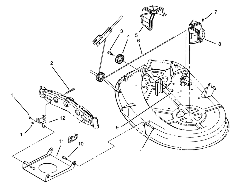 Cable and Cover Assembly 38in Cutting Unit