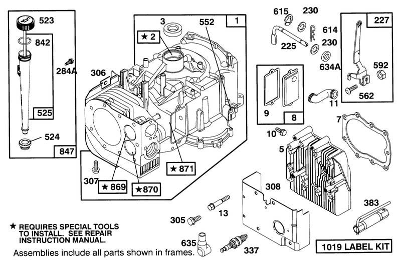 Engine Briggs and Stratton Model 286707 0453 01