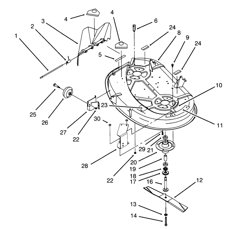 Housing and Spindle Assembly 38in Cutting Unit
