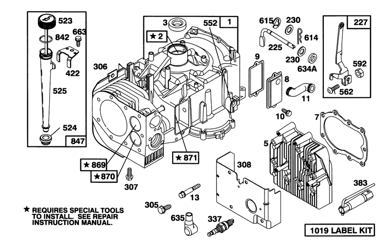 Engine Briggs and Stratton Model 286707 0452 01