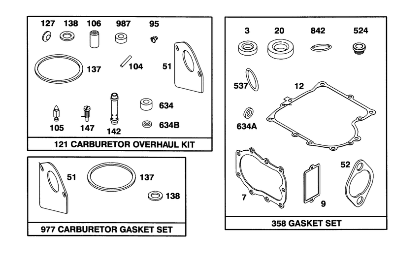 Engine Briggs and Stratton Model 286707 0452 01