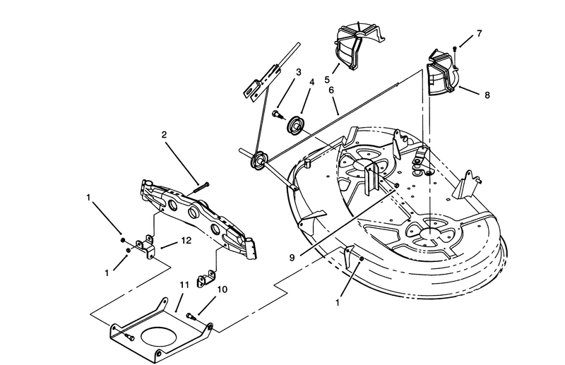 Cable and Cover Assembly 38in Cutting Unit