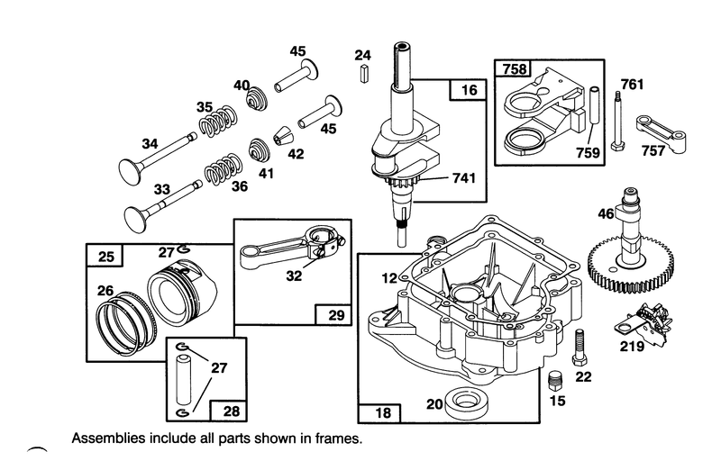 Engine Briggs and Stratton Model 28m707 0122 01