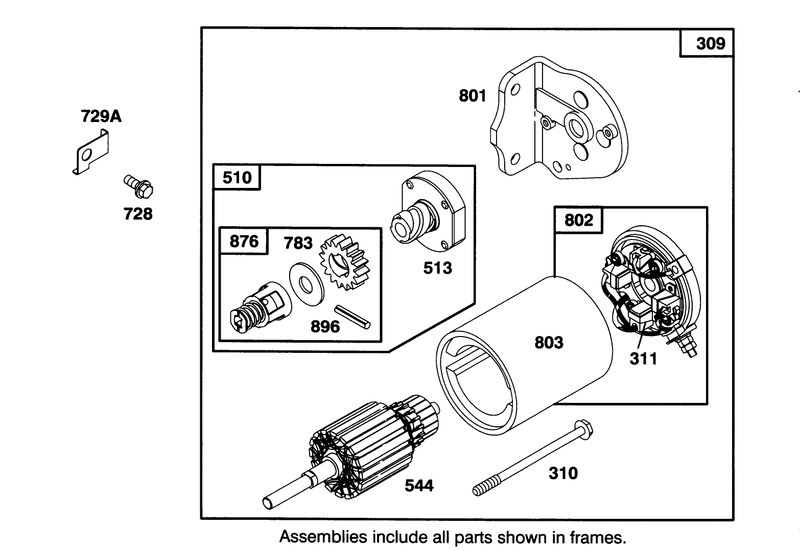 Engine Briggs and Stratton Model 28m707 0122 01