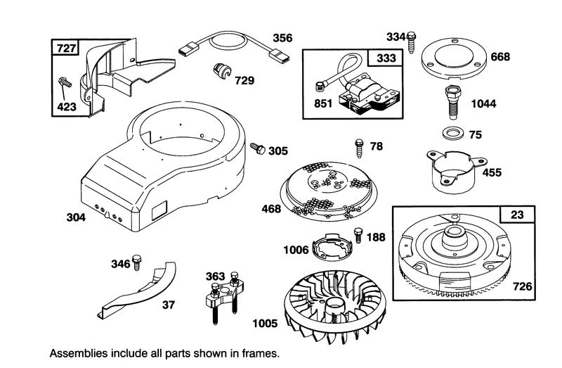 Engine Briggs and Stratton Model 28m707 0122 01