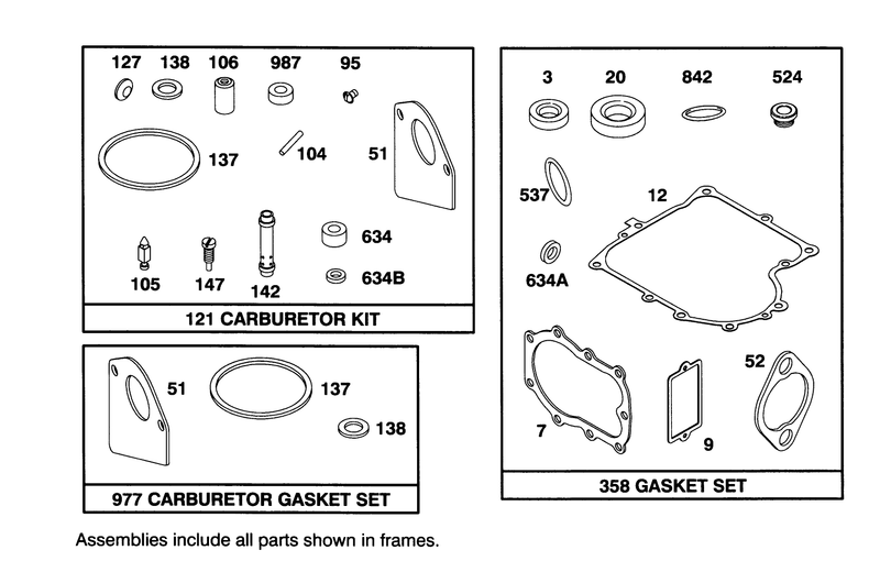 Engine Briggs and Stratton Model 28m707 0122 01
