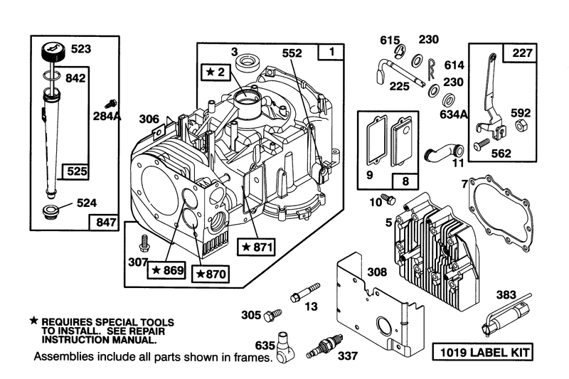 Engine Briggs and Stratton Model 28m707 0122 01