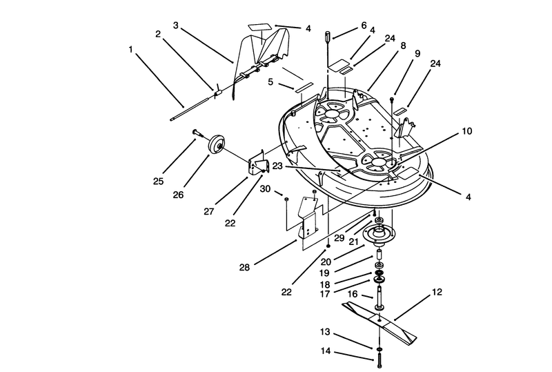 Housing and Spindle Assembly 38in Cutting Unit