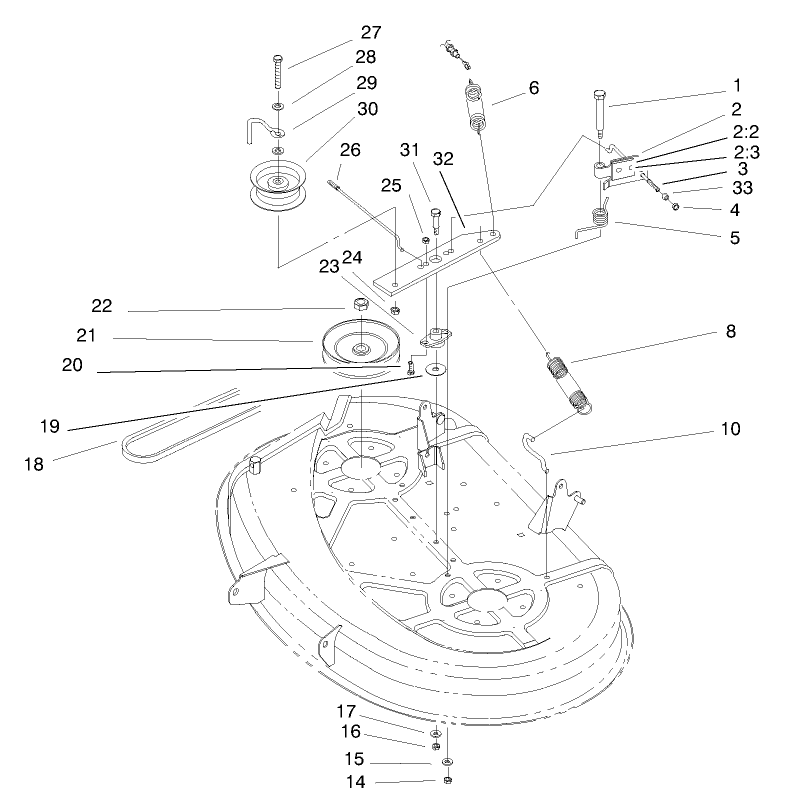 Deck Pulley and Belt Assembly
