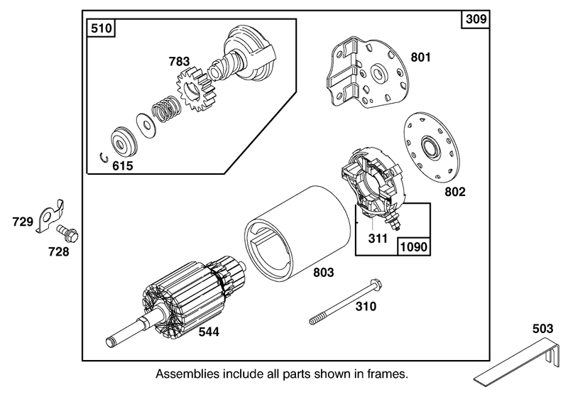 Engine Briggs and Stratton Model 28m707 0127 01