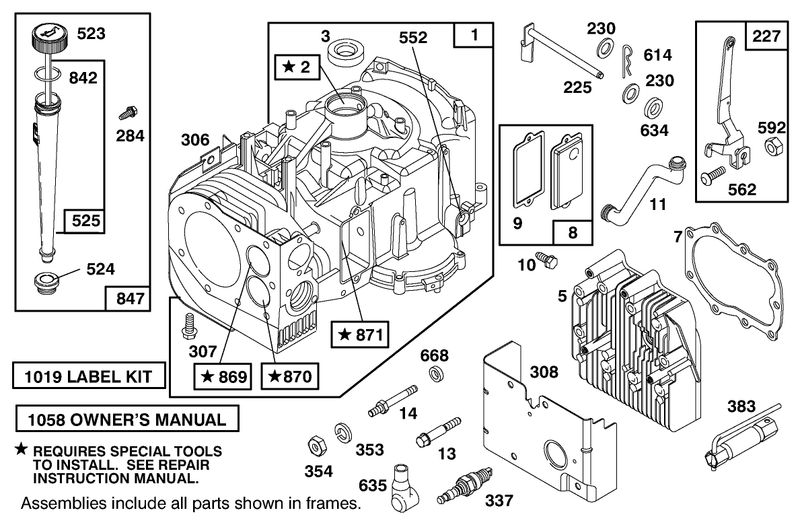 Engine Briggs and Stratton Model 28m707 0127 01