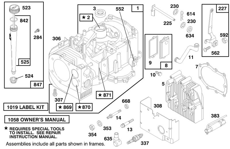 Engine Briggs and Stratton Model 28m707 0127 01