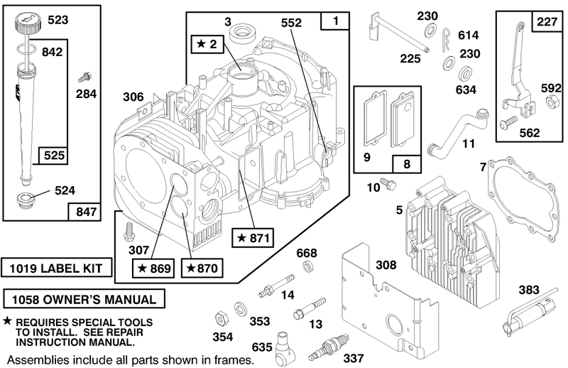 Engine Briggs and Stratton Model 28m707 0127 01