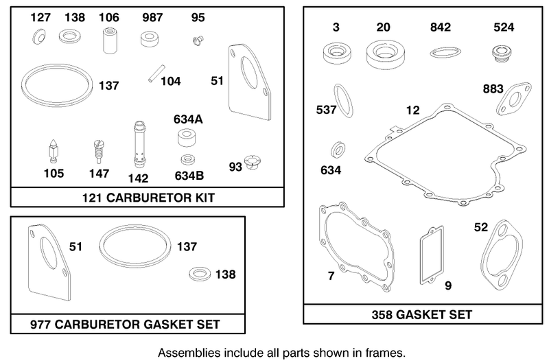Engine Briggs and Stratton Model 28m707 0127 01