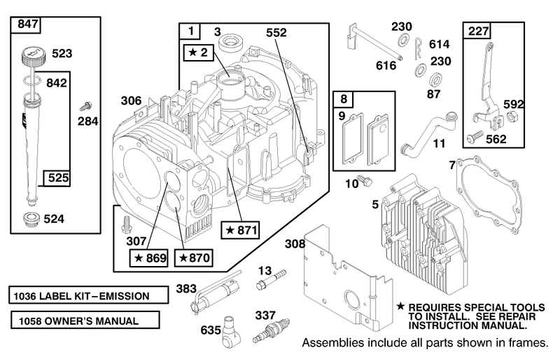 Engine Briggs and Stratton Model 28m707 1122 E1