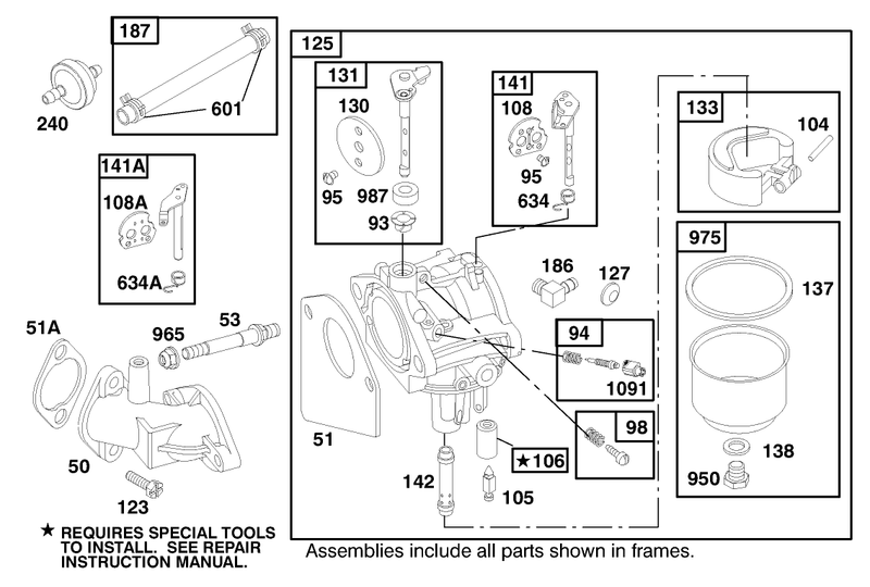 Engine Briggs and Stratton Model 28m707 1122 E1