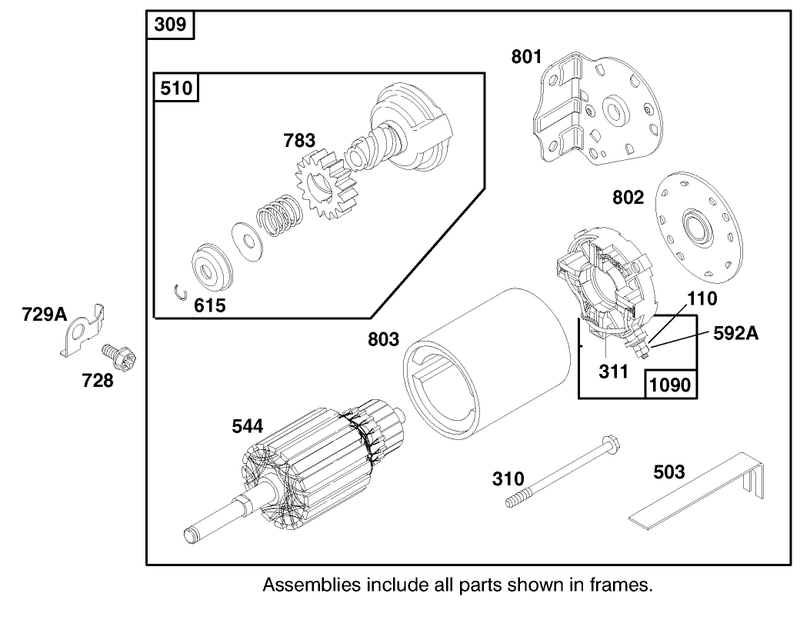 Engine Briggs and Stratton Model 28m707 1122 E1