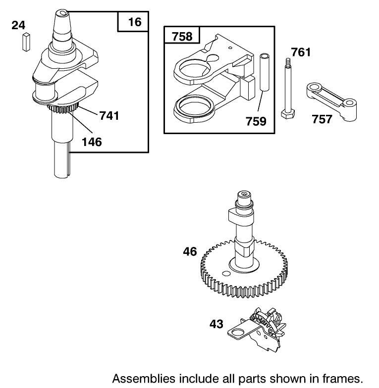 Engine Briggs and Stratton Model 28m707 1122 E1