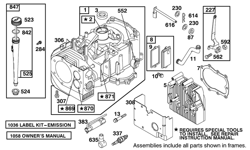 Engine Briggs and Stratton Model 28m707 1122 E1