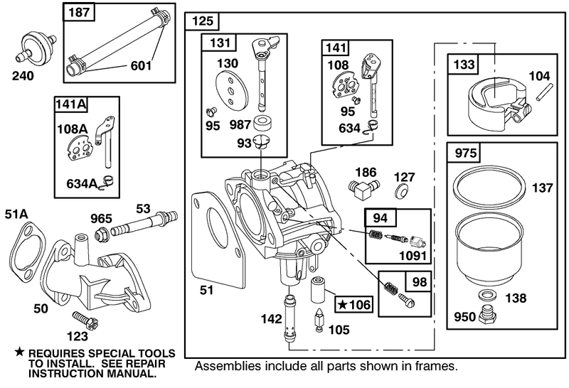 Engine Briggs and Stratton Model 28m707 1122 E1