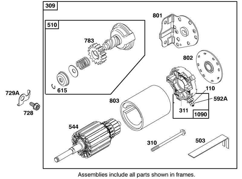 Engine Briggs and Stratton Model 28m707 1122 E1