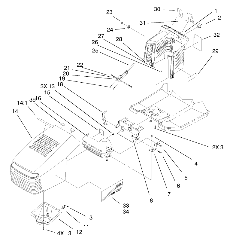 Hood and Tower Assembly