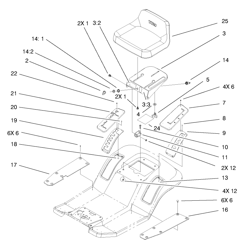 Rear Body and Seat Assembly
