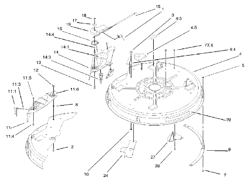 32in DeckComponent Assembly