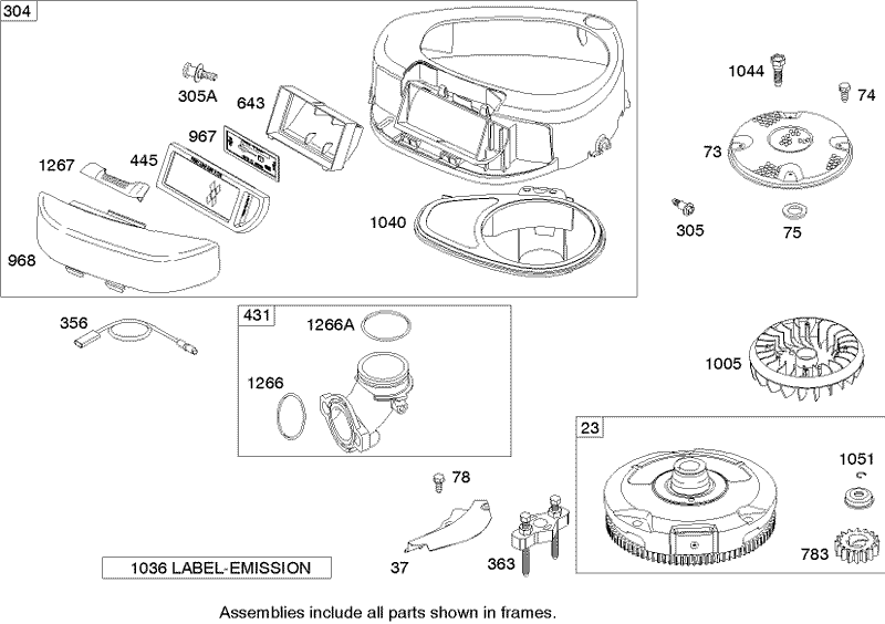 Blower Housing Assembly Briggs and Stratton 21A907 0169 E1