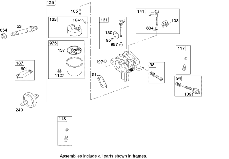 Carburetor Assembly Briggs and Stratton 21A907 0169 E1