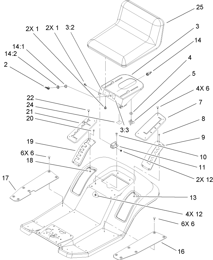 Rear Body and Seat Assembly