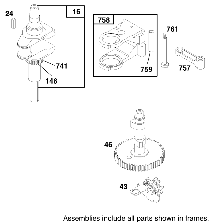 Engine Briggs and Stratton Model 28m707 1122 E1