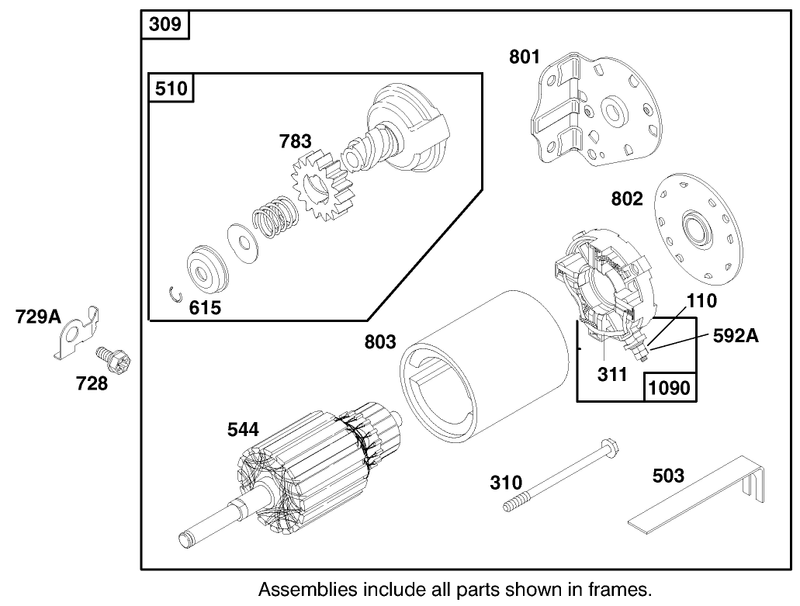Engine Briggs and Stratton Model 28m707 1122 E1