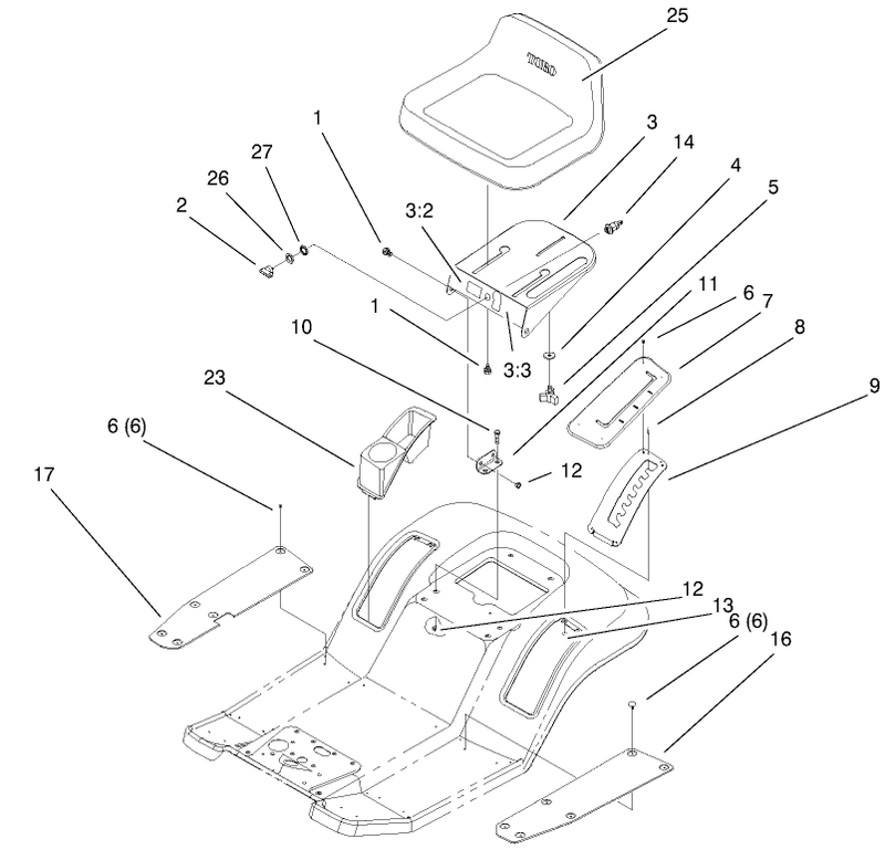 Rear Body and Seat Assembly