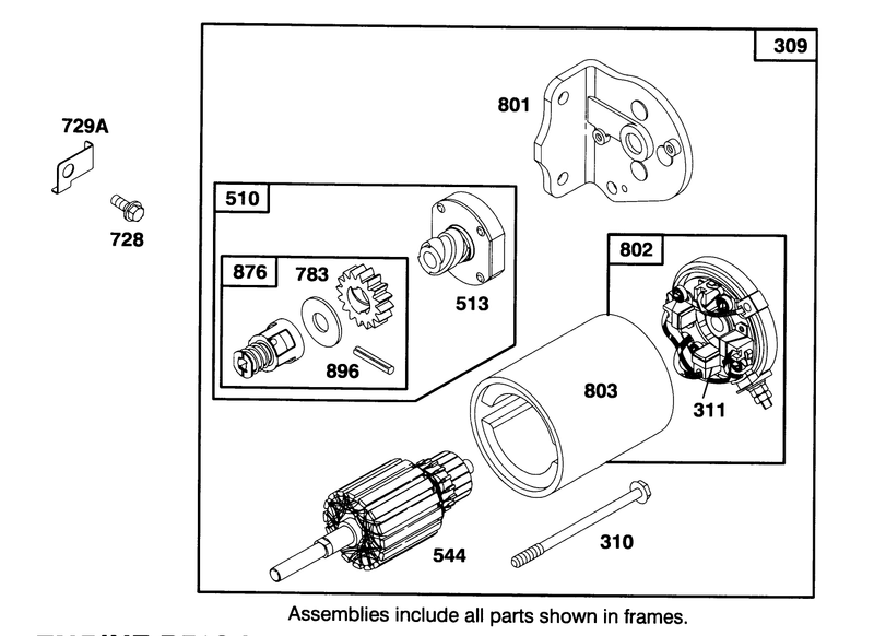 Engine Briggs and Stratton Model 28m707 0122 01
