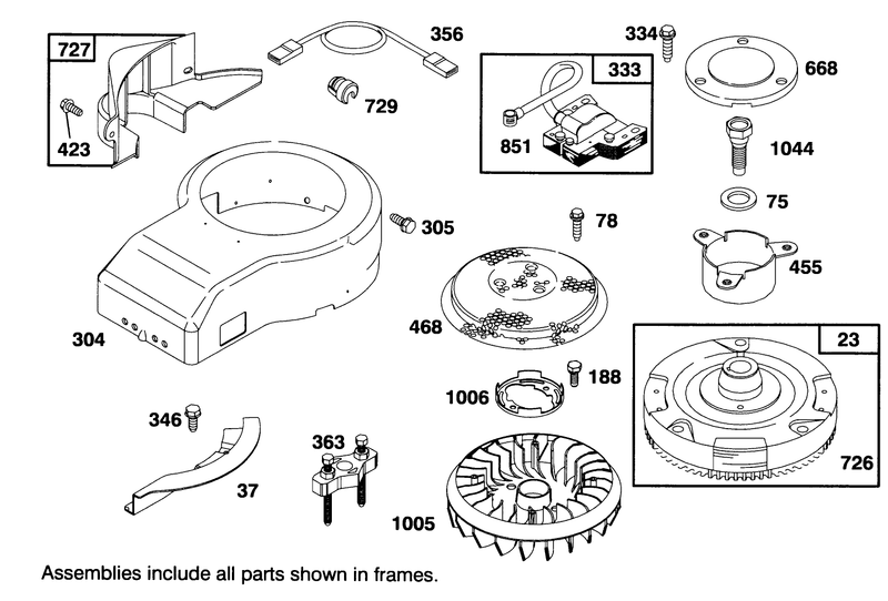 Engine Briggs and Stratton Model 28m707 0122 01
