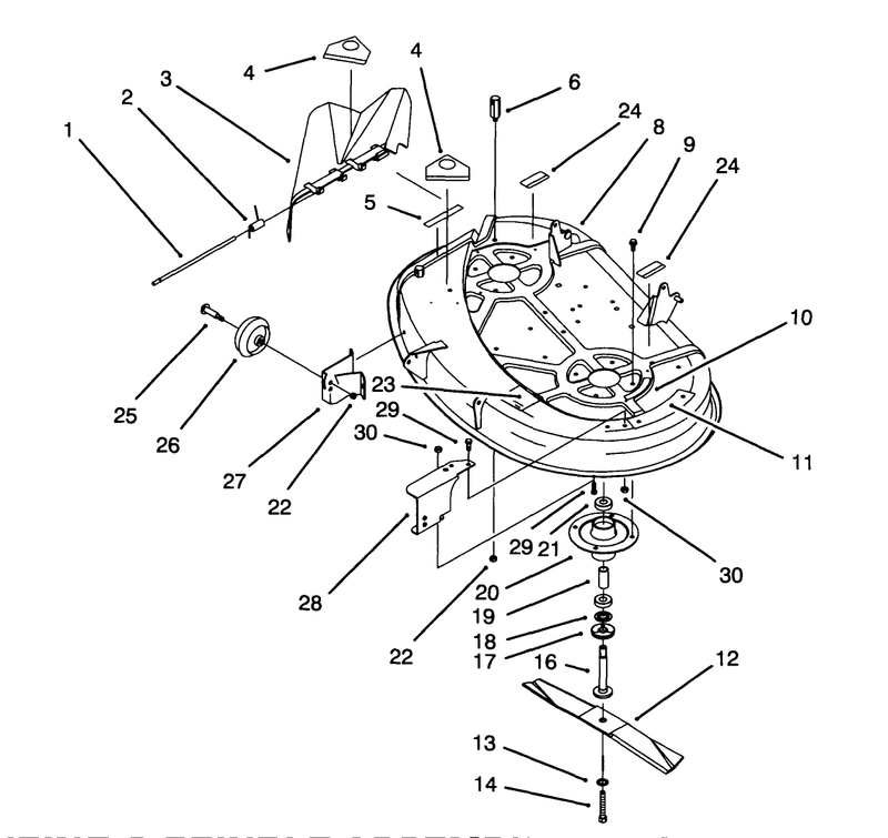 Housing and Spindle Assembly 38in Cutting Unit model No 71213 Only
