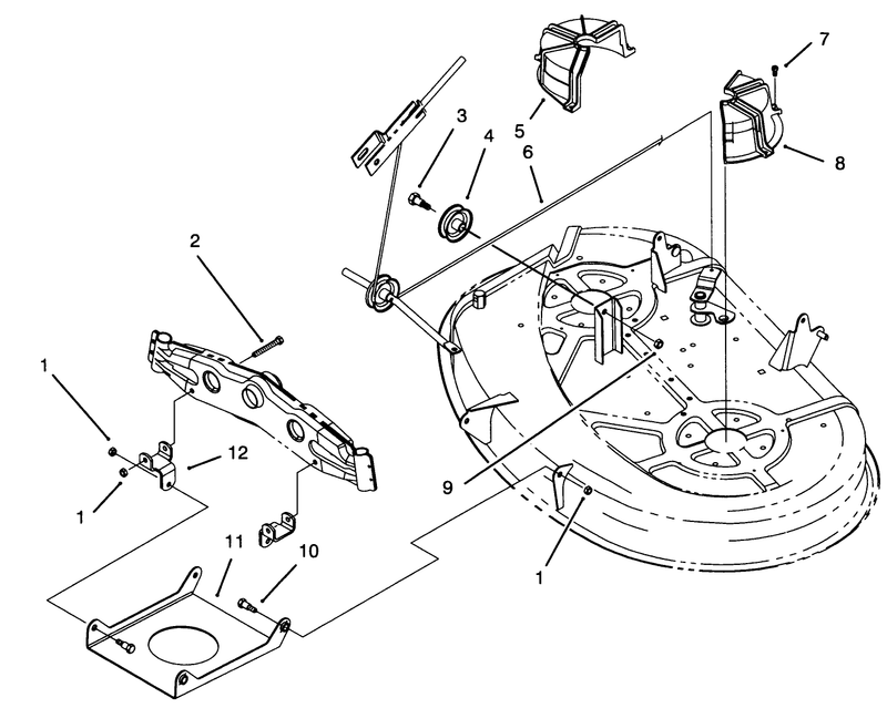 Cable and Cover Assembly 38in Cutting Unit
