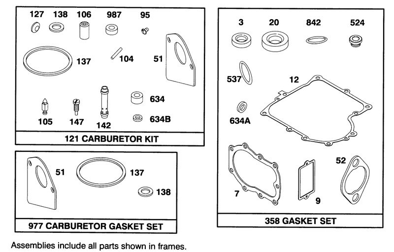 Engine Briggs and Stratton Model 28m707 0122 01