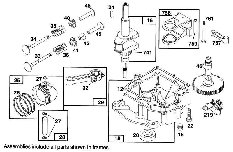 Engine Briggs and Stratton Model 28m707 0122 01