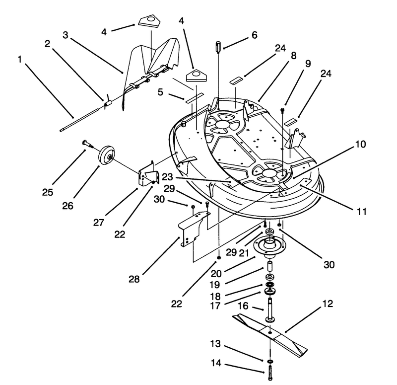 Housing and Spindle Assembly 38in Cutting Unit model No 71213 Only